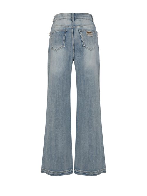 Jeans palazzo in denim con perle NO SECRETS | 261NS201BLEACH